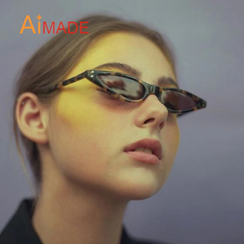 Aimade 2018 Мода океан Цвет объектив небольшой солнцезащитные очки кошачий глаз Для
