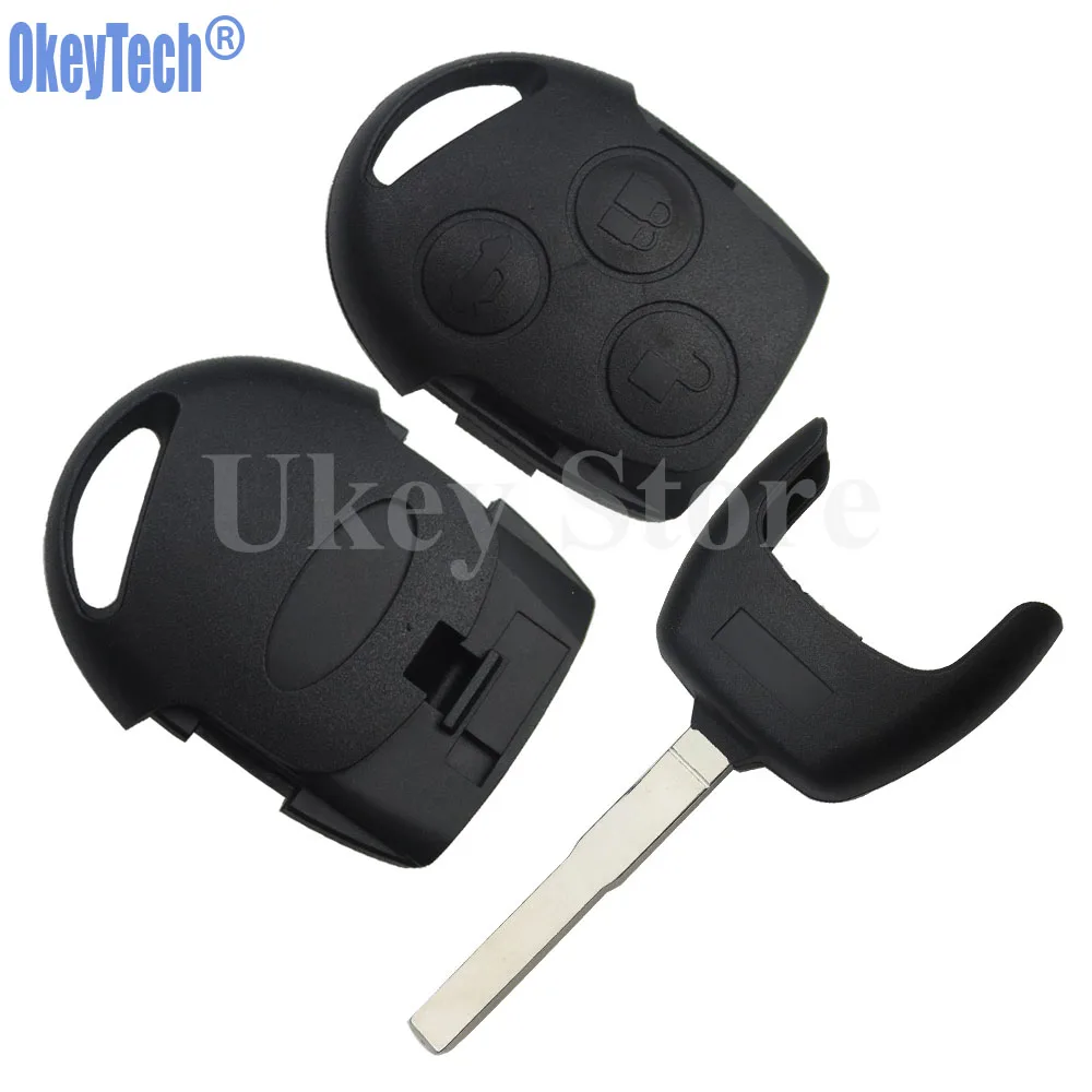 OkeyTech 3 кнопки дистанционного брелока 433 МГц 4D63 чип для Ford Focus Fiesta Mondeo Galaxy C Max S