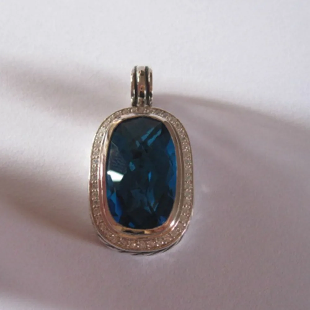 Твердые 925 серебряные ювелирные изделия 21X12MM черным ониксом стойкая краска для