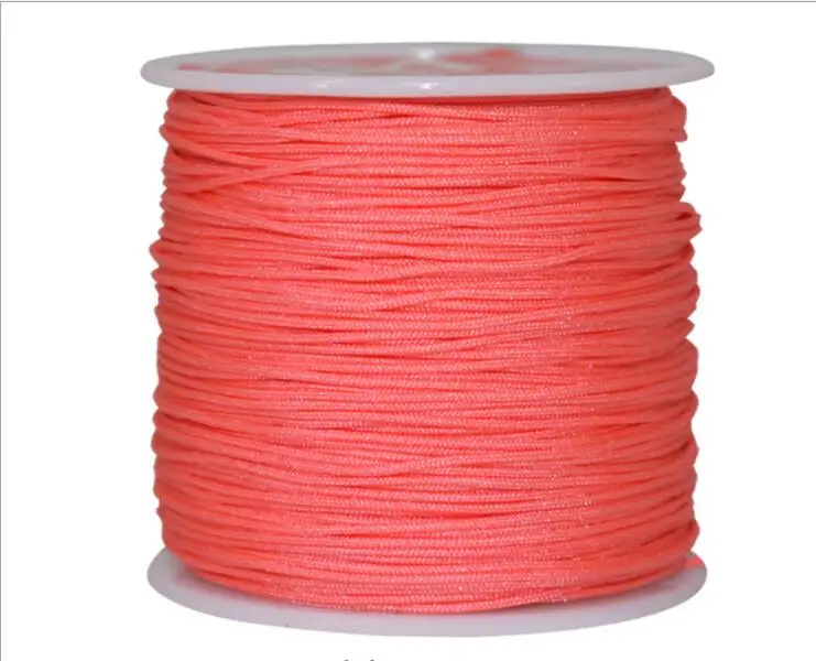 Water red 1 рулон 45 м х 0,8 мм нейлоновая китайская лента с узлом для ожерелье в стиле «макраме» браслет плетеный шнур с кисточками бисерная нить шелковая проволока - Цвет: Water red