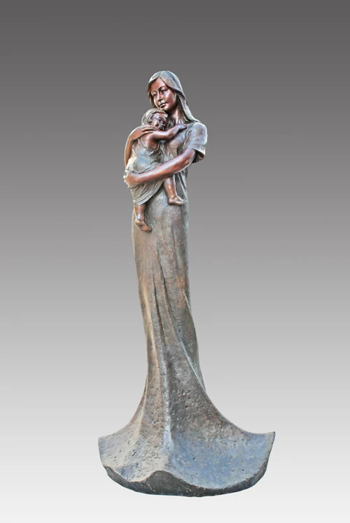 Статуя из латуни бронзовая скульптура для матери и ребенка сад украшения парка |