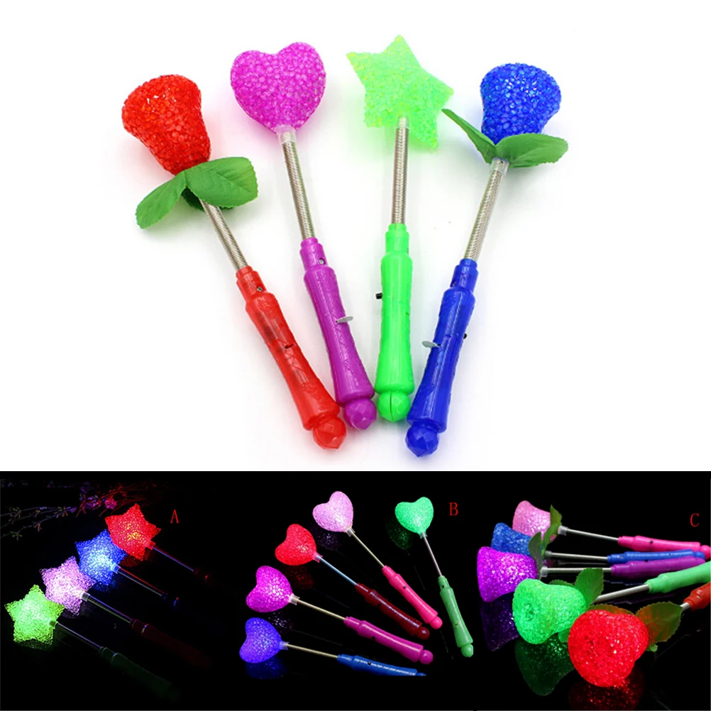 Роскошная светодиодная волшебная палочка со звездой мигающая светящаяся для