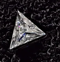 GIGAJEWE Тест Положительный 6 мм 0.6ct специальный TRILLIANT cut EF/GH муассаниты свободные камень для помолвки кольцо шарик для изготовления ювелирных изделий - Цвет: Белый