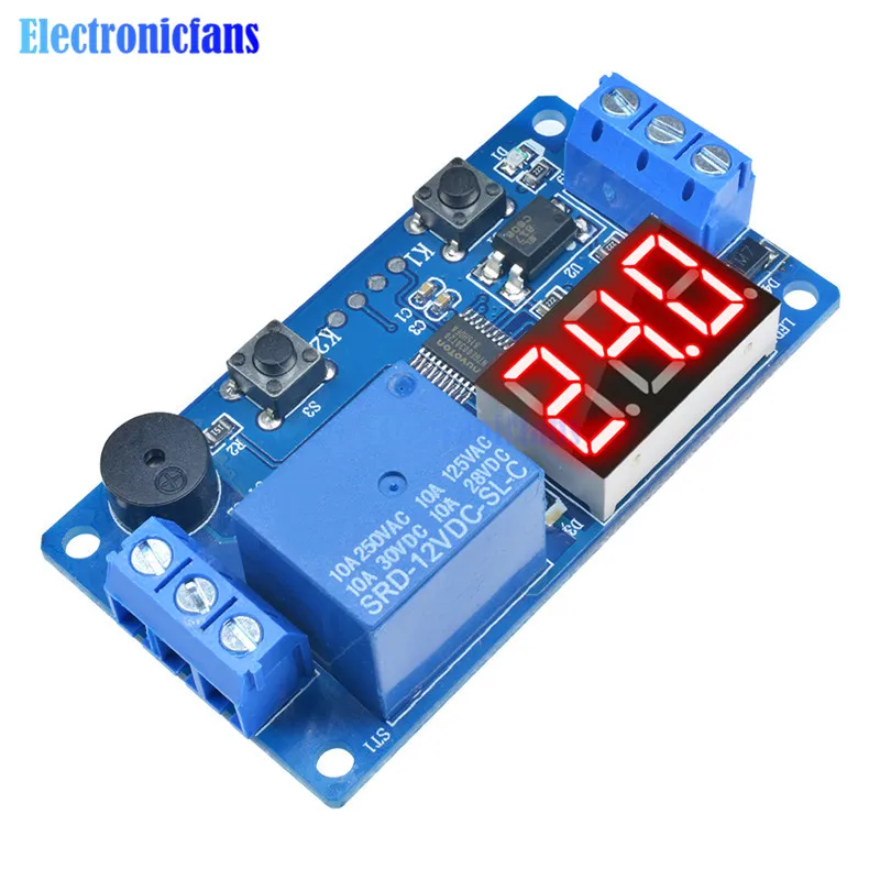 Цифровой светодиодный дисплей релейная плата с задержкой времени 12 в пост. Тока