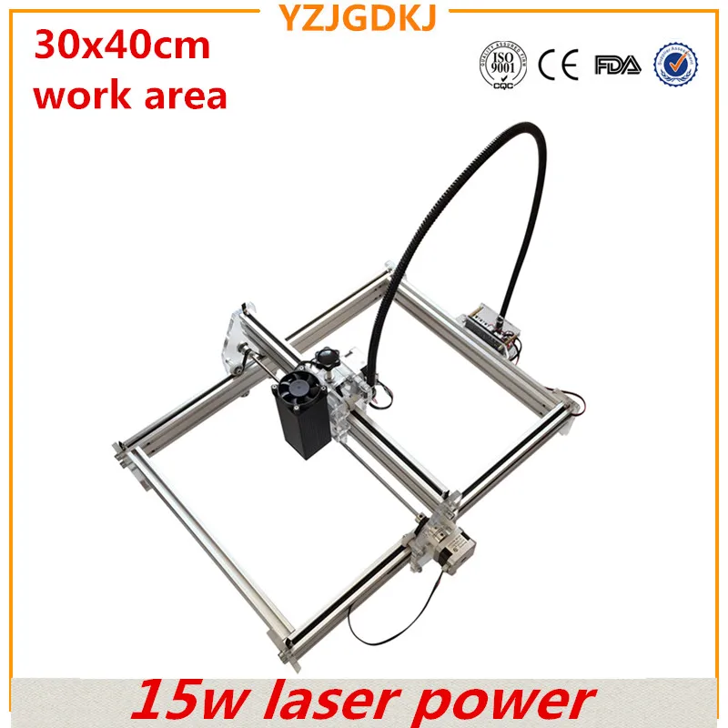 

15w laser 3040 diy laser engraving machine working area 30*40cm laser engraver cutting machine for a toy mark on metal