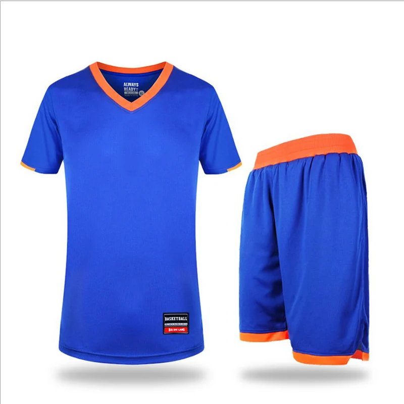 Плюс размер баскетбола трикотажные наборы мужская настраиваемая баскетбольная