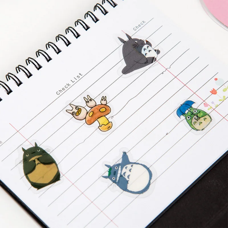 60 шт./упак. Творческий Hayao Miyazaki Totoro Мобильного Декоративные наклейки для