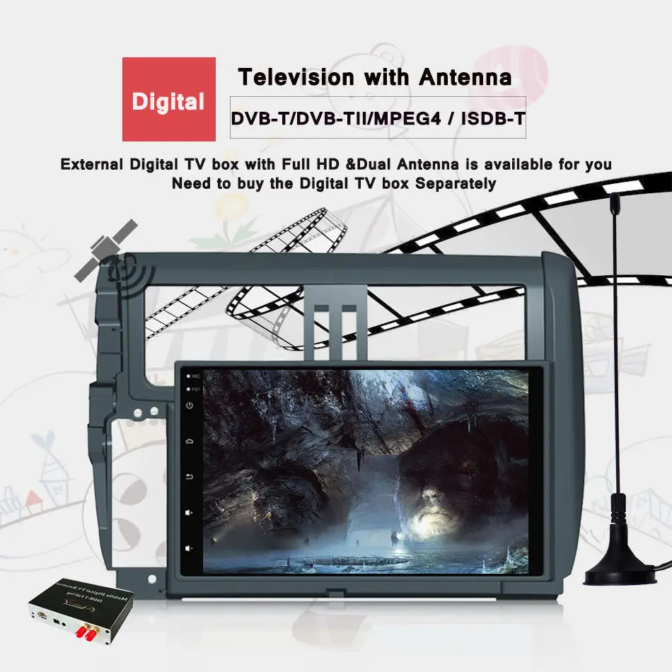 Android 10 0 9 дюймовый автомобильный DVD GPS для TOYOTA PRADO 150 2010 2013 радио встроенный Wi Fi