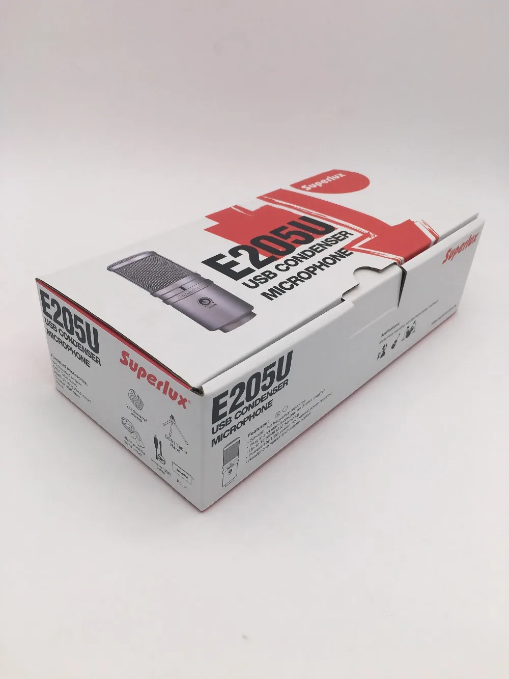 superlux E205U A/D и USB интерфейс конденсаторный микрофон Цифровая запись микрофон комплект для вещания и студийной записи