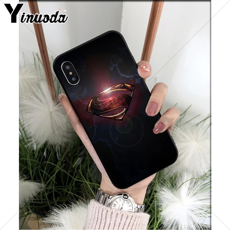 A2 Yinuoda DC hero Супермен Силиконовый мягкий ТПУ Черный чехол для телефона для iPhone X XS MAX 6 6s 7 7plus 8 8Plus 5 5S SE XR - Цвет: A2