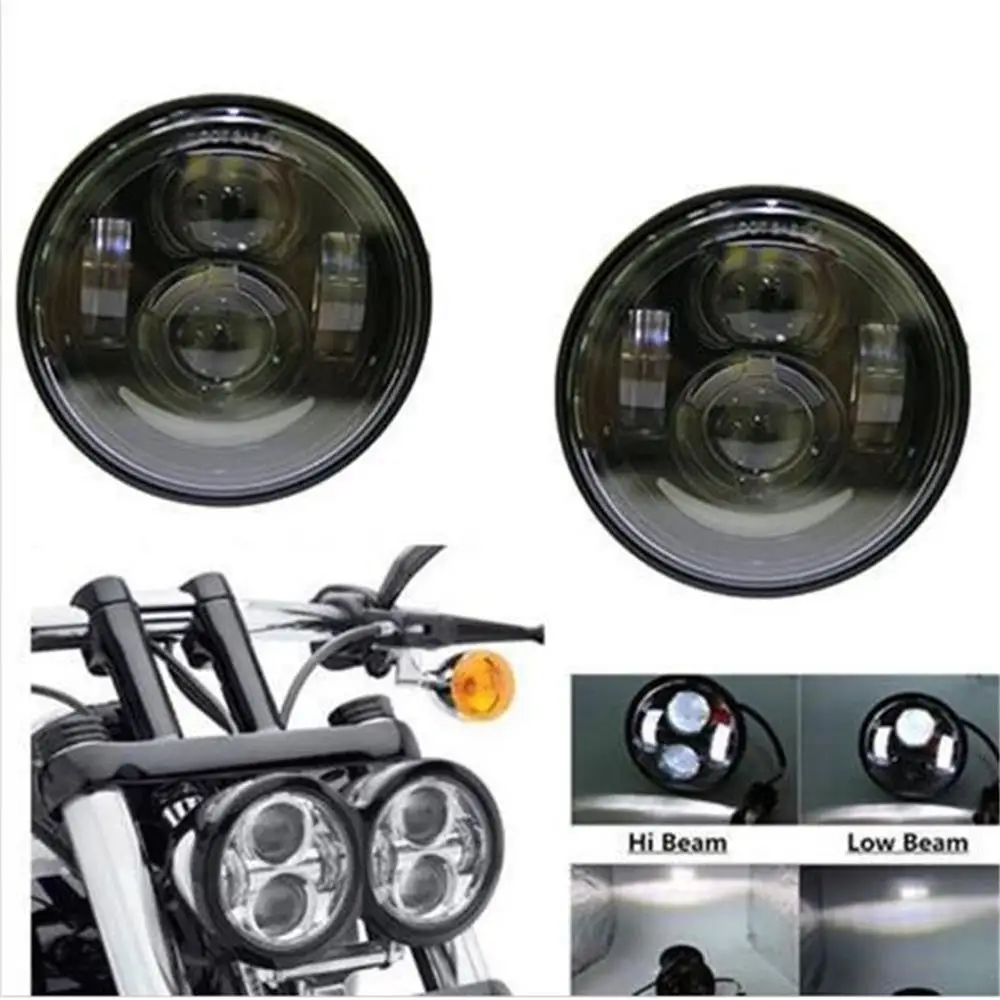 2x4 65 &quotMoto cycle светодиодный мото налобный фонарь для Harley Moto rcycle Fat Bob FXDF 08 16|led