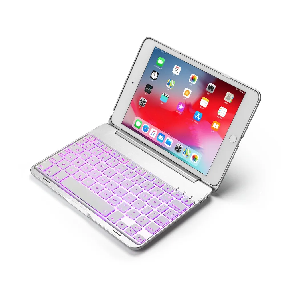 VOBERRY складная клавиатура Беспроводная для IPad Mini 5/4 7,9 чехол Беспроводная Bluetooth подсветка клавиатура крышка клавиатура Ipad Mini#2