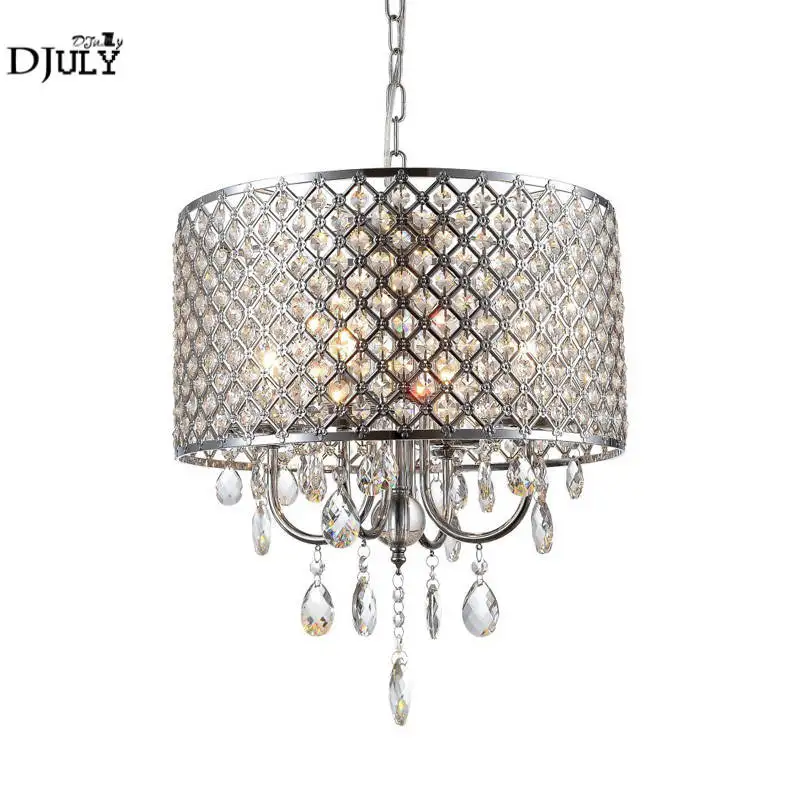 

American luxury K9 luster crystal led chandelier for villa hotel living room indoor lighting fixtures loft suspension luminaire