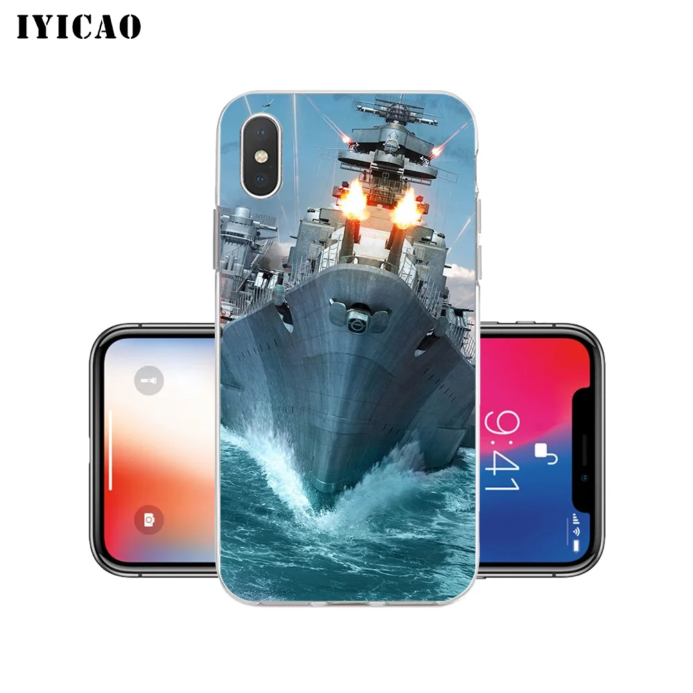 IYICAO World Of Warships Мягкий силиконовый чехол для телефона iPhone X XR XS MAX 6 6s 7 8 Plus 5 SE из