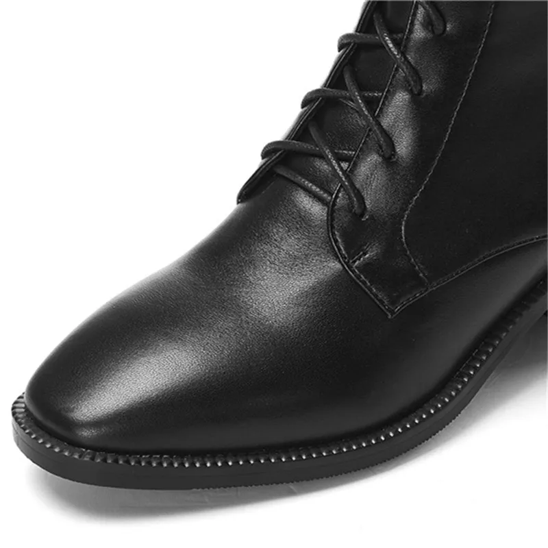 Женские сапоги до колена Masgulahe осенне зимние из натуральной и искусственной кожи