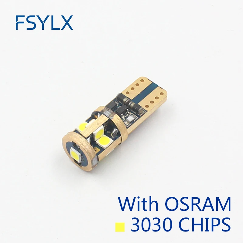 FSYLX 2pcs T10 w5w 194 501 светодиодный светильник для автомобиля SMD 3030 9smd canbus безошибочная