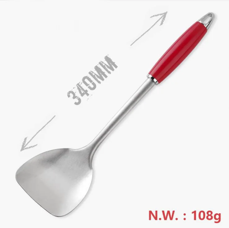 stainless steel turner cooking tool long handle egg turners spatula big kitchen utensil wok shovel accessories | Дом и сад