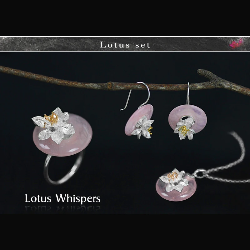 Lotus Fun реальные 925 серебро ручной работы Ювелирные украшения лотоса шепчет