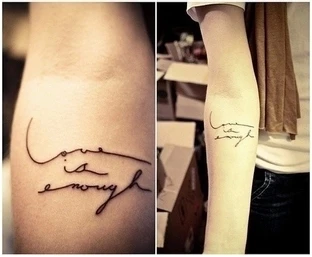 Водостойкая Временная тату-наклейка на запястье Любовь достаточно тату буква
