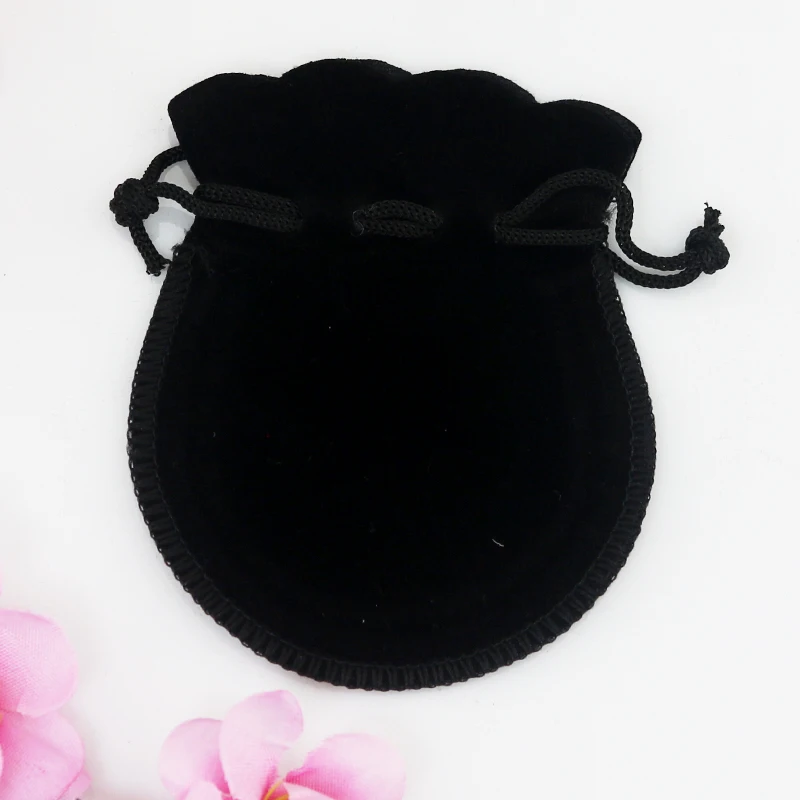 

50pcs/lot Black Velvet Bags 7x9cm Small Gourd Pouches Favor Charms Jewelry Packaging Bags Cute Wedding Drawstring Gift Bag