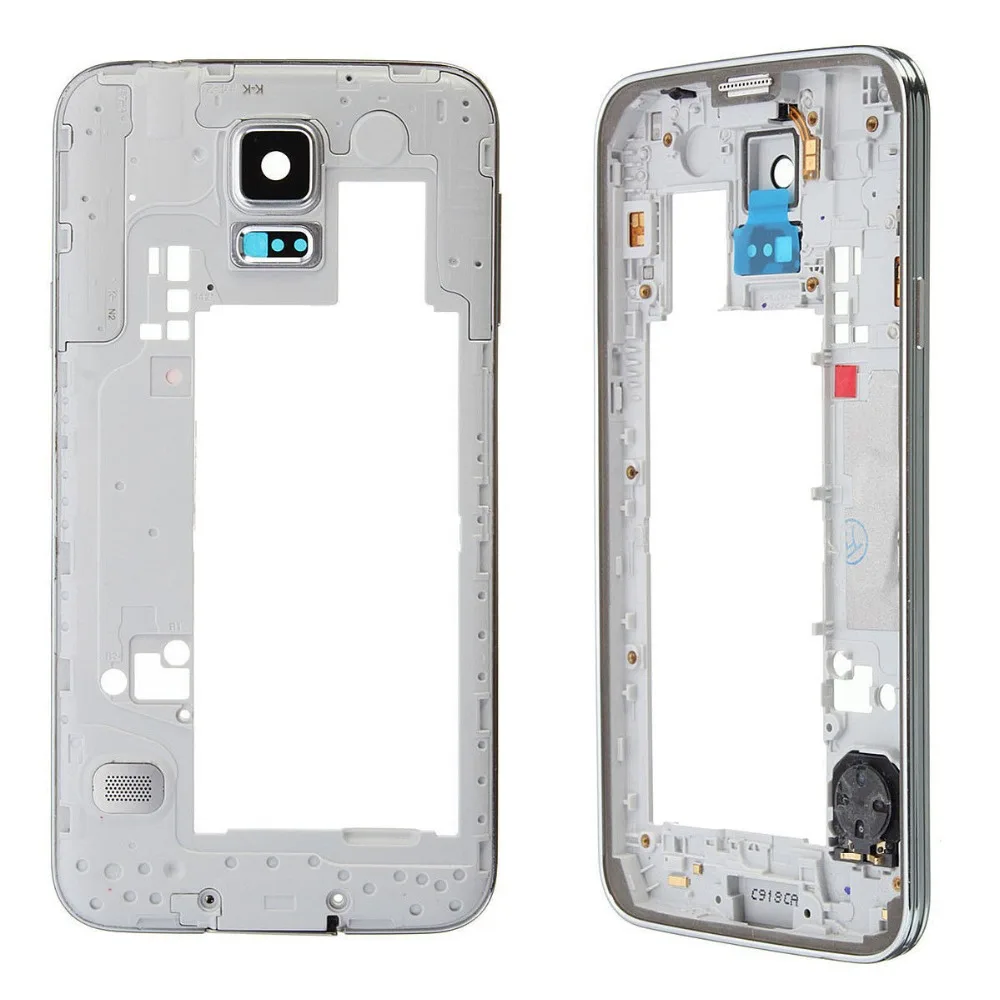 Новая средняя рамка Корпус ободок Камера Обложка для Samsung Galaxy S5 SV i9600 G900 чехол