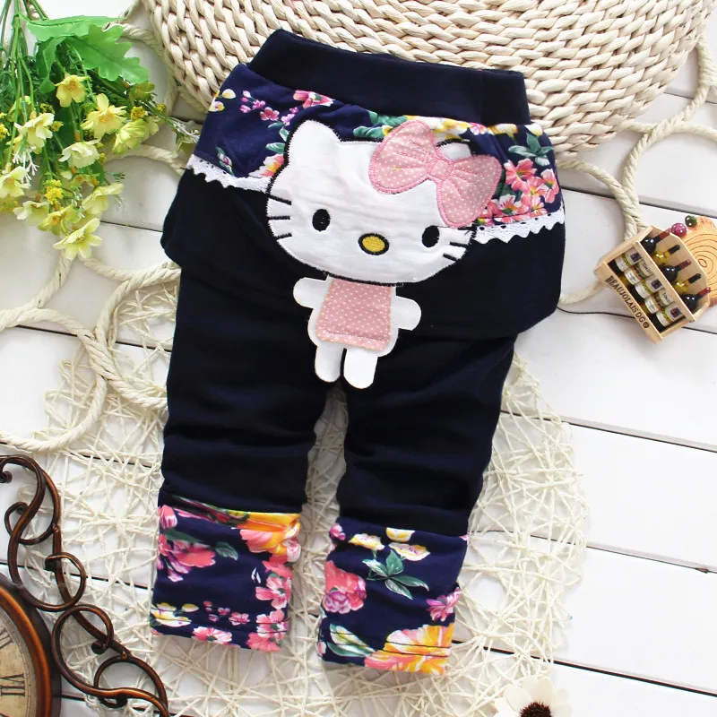 ST3064 new 2015 fashion girl pants spring-autumn kids jenas cloth children baby trousers bear child gift | Мать и ребенок