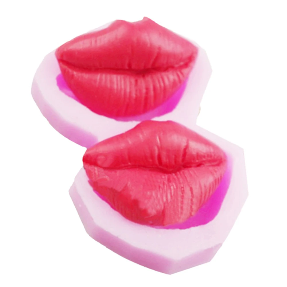 2 even sexy lips Полезная Сексуальная силиконовая форма для губ, форма для помадки, инструменты для украшения торта, форма для шоколадного мыла, трафареты для торта, кухонные аксессуары для выпечки - Цвет: 2 even sexy lips