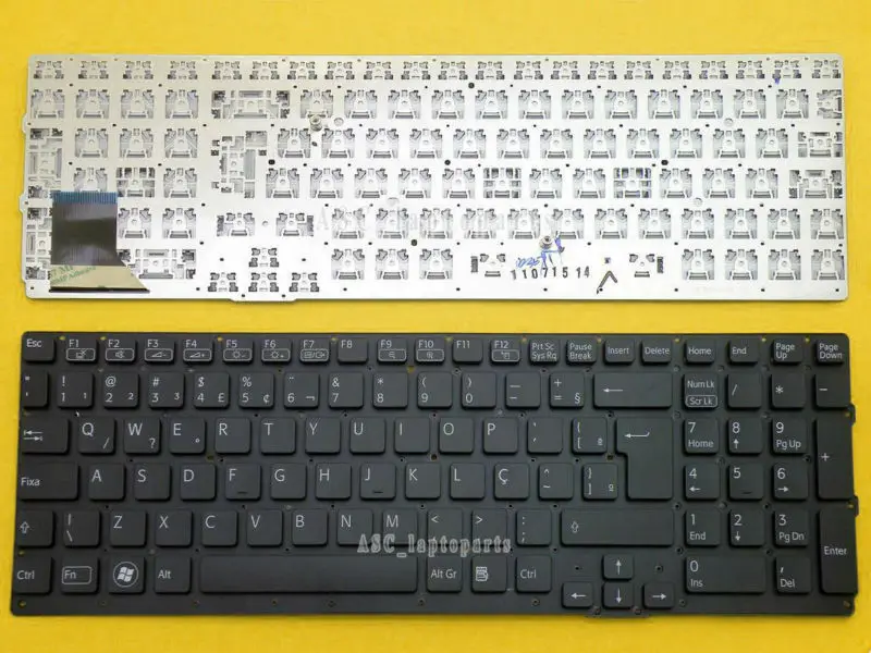 BR Бразильский Португальский Teclado клавиатура для SONY VPC SE ноутбук серебро версия с