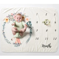 baby milestone blankets swaddle wrap bathing towels flower printed cute soft blanket diy infant kids newborn photography props