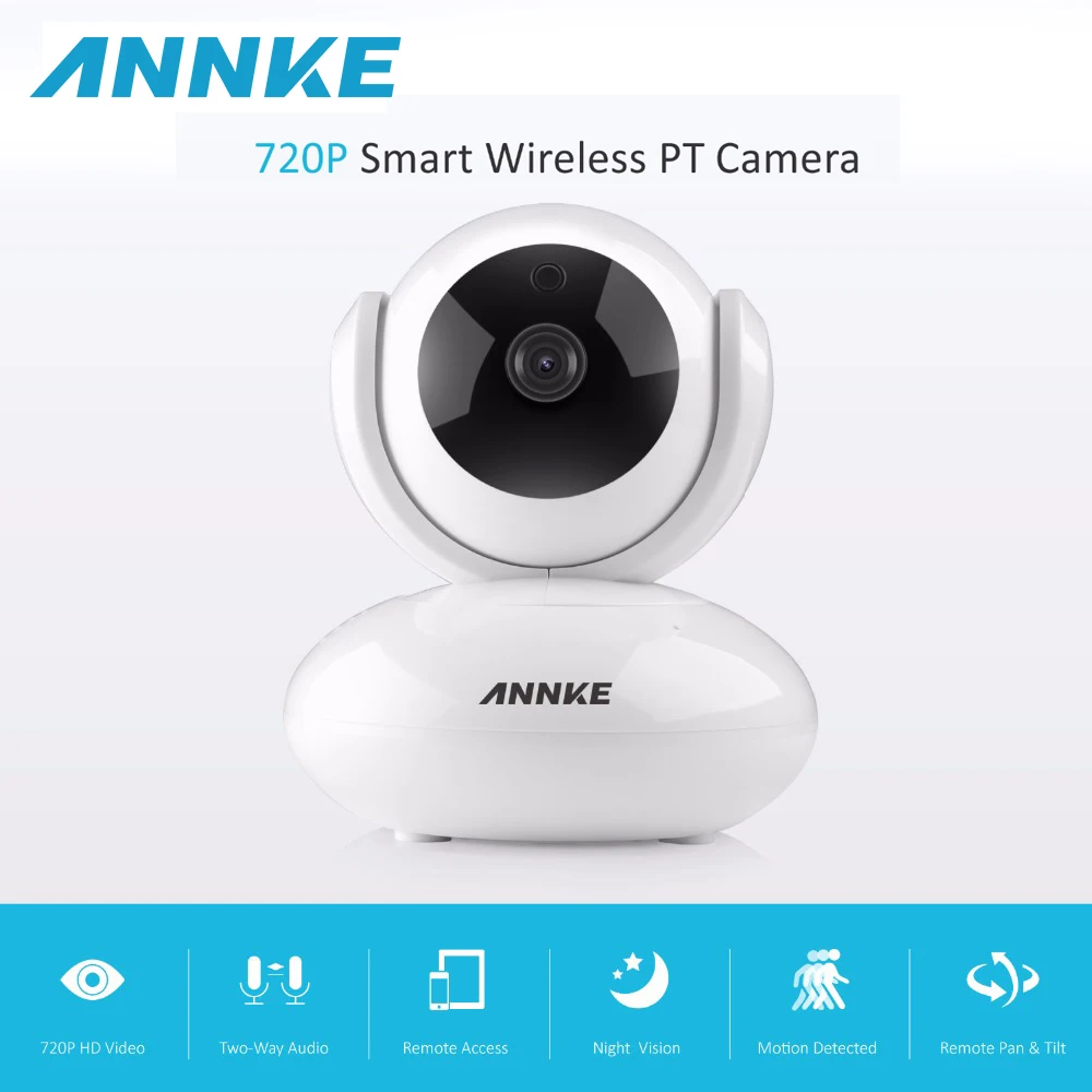 Беспроводная умная камера видеонаблюдения ANNKE Mini HD 720 P 1.0мп IP для помещения Wi Fi
