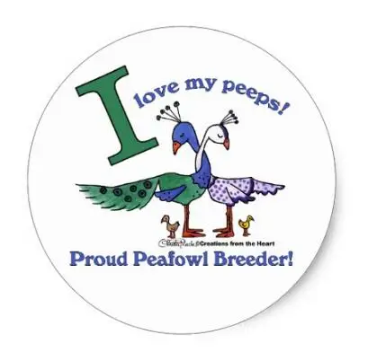 

1,5 дюйма Love My Peeps-Breeders классическая круглая наклейка