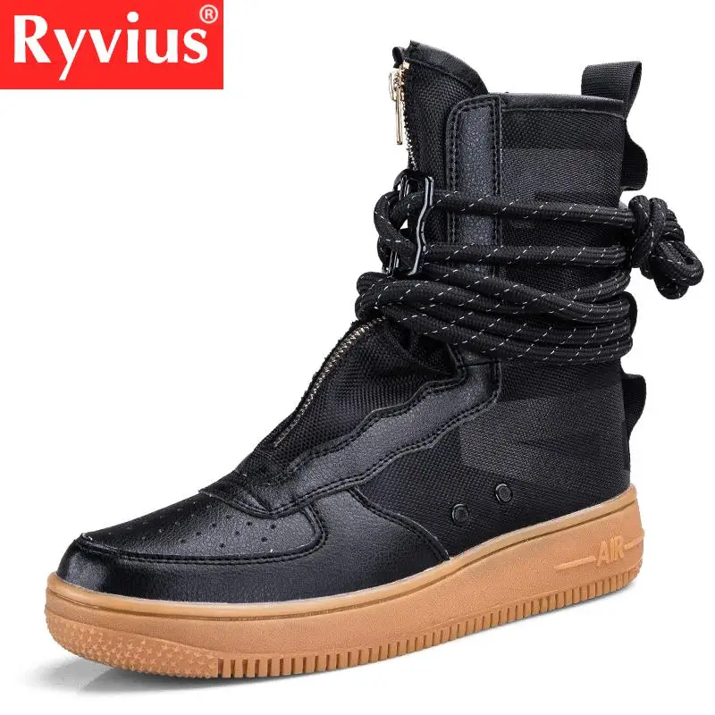 Ryvius/Новинка спортивная обувь для мужчин и женщин дышащая с высоким берцем