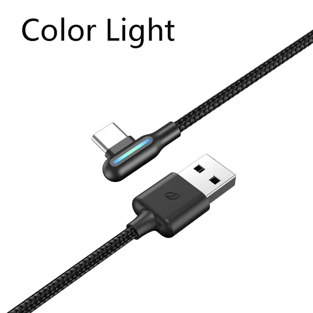 Color Light Xiaomi Wsken 3A usb type C кабель для быстрой зарядки USB C кабель для передачи данных type-c Android зарядное устройство Micro кабель для samsung S10 Note Xiaomi 9 - Цвет: Color Light