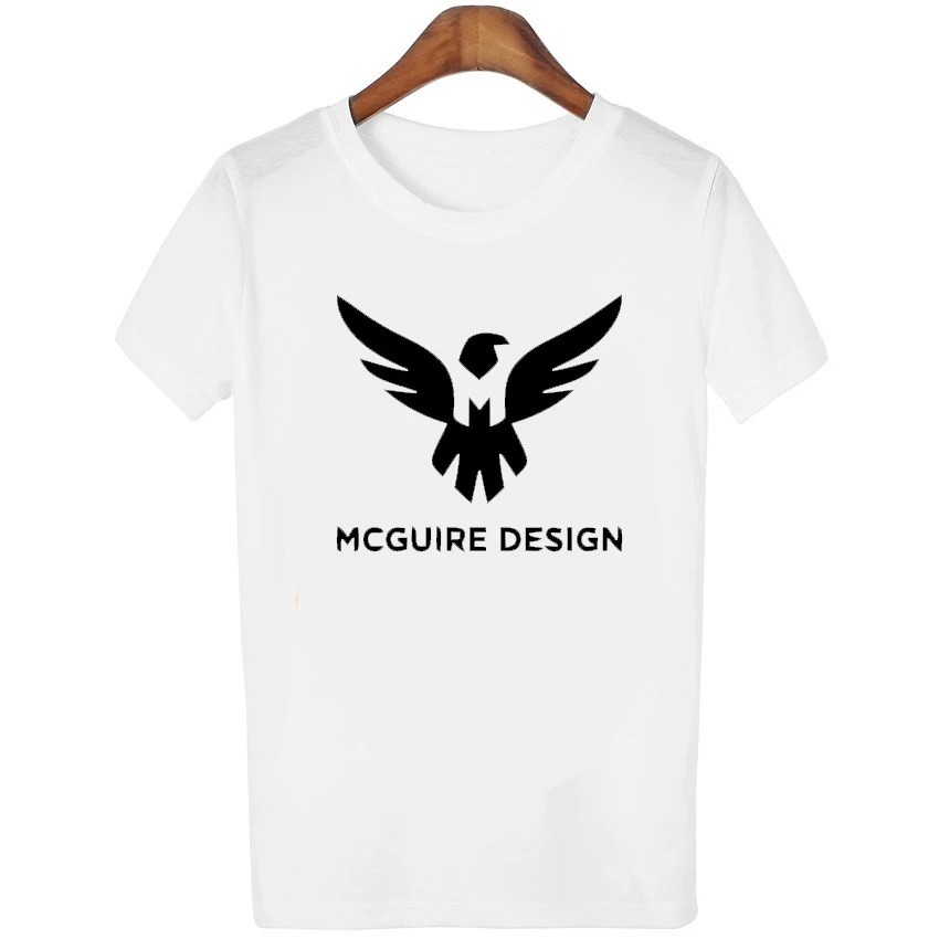 Для женщин футболка орел узор Модные принты О образным вырезом летние топы