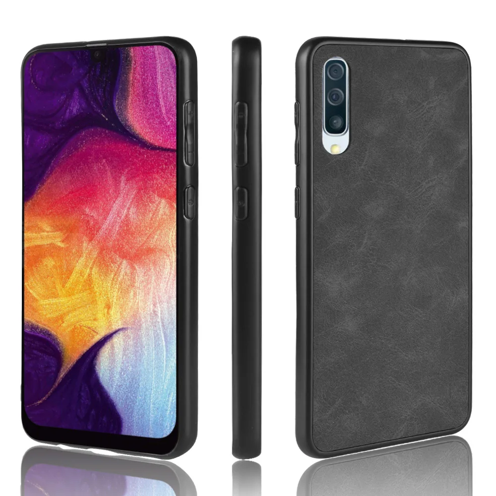 Чехол для телефона OPPO Realme X RealmeX RMX1901 ТПУ + ПУ Поликарбонат ретро-чехол из