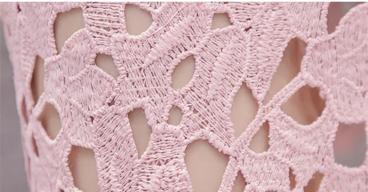 Elegant Lace Pencil Skirts Hollow Out Pink White Black Bandage Short Skirt For Women Spring Summer Work Wear High Waist Skirts