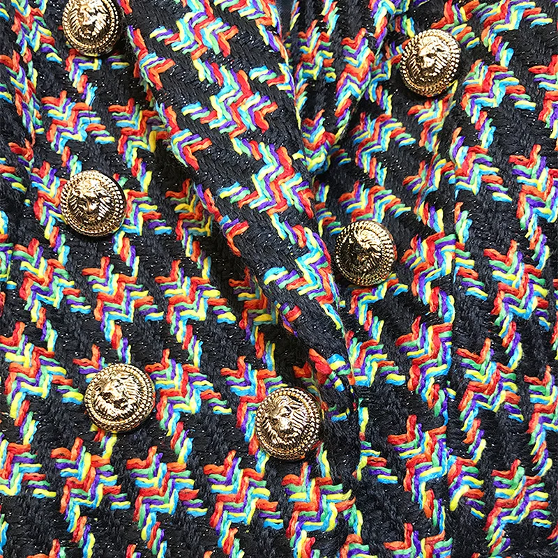 Новейший Подиум 2019 дизайнерский Блейзер Женский Лев металлические пуговицы