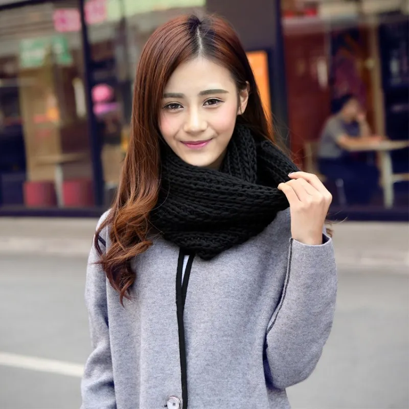 2017 Лидер продаж зима кабель кольцо шарф Для женщин Вязание Бесконечность Шарфы