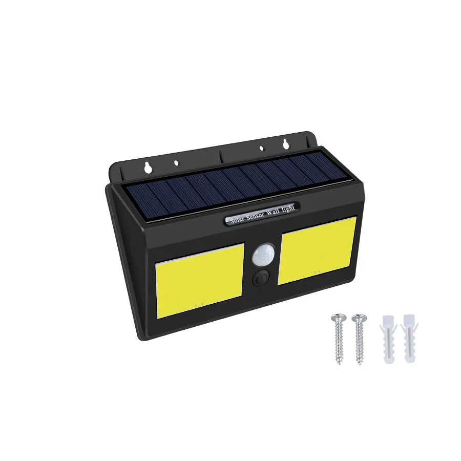 40 leds cob light Foxanon led Солнечный свет Солнечный сад движения PIR датчик солнечной лампы Открытый Водонепроницаемый настенный светильник для уличного света двора - Испускаемый цвет: 40 leds cob light