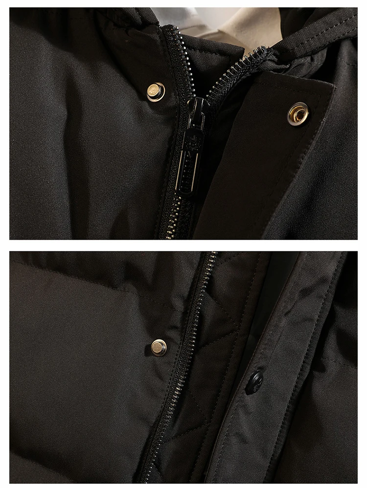 M-4XL 5XL длинный A088-MY18381-P165 с капюшоном зимнее пальто Мужская Толстая парка мужские свободные теплые мужские зимние куртки и пальто