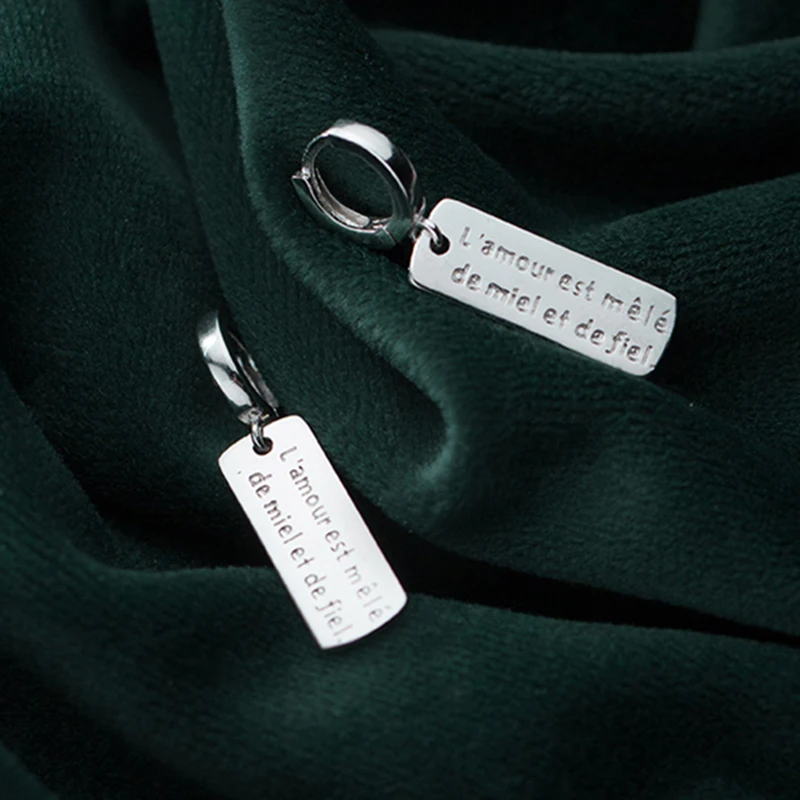 Семейные Брелоки для ключей серьги из стерлингового серебра 925 пробы с надписью