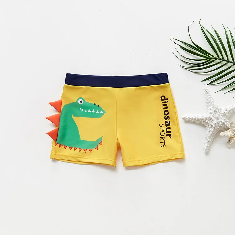 Yellow Crocodile Г. Плавки для мальчика от 3 до 10 лет, детская одежда для купания детский купальный костюм плавки для мальчиков с динозавром CZ983 - Цвет: Yellow Crocodile