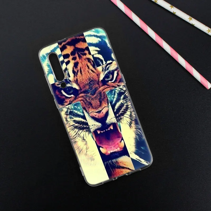 Hot Animal tiger Silicone Case For Xiaomi Pocophone F1 9T 9 9SE 8 A2 Lite A1 Mix3 Redmi K20 7A Note 4 4X 5 6 7 Pro S2 Cover | Мобильные