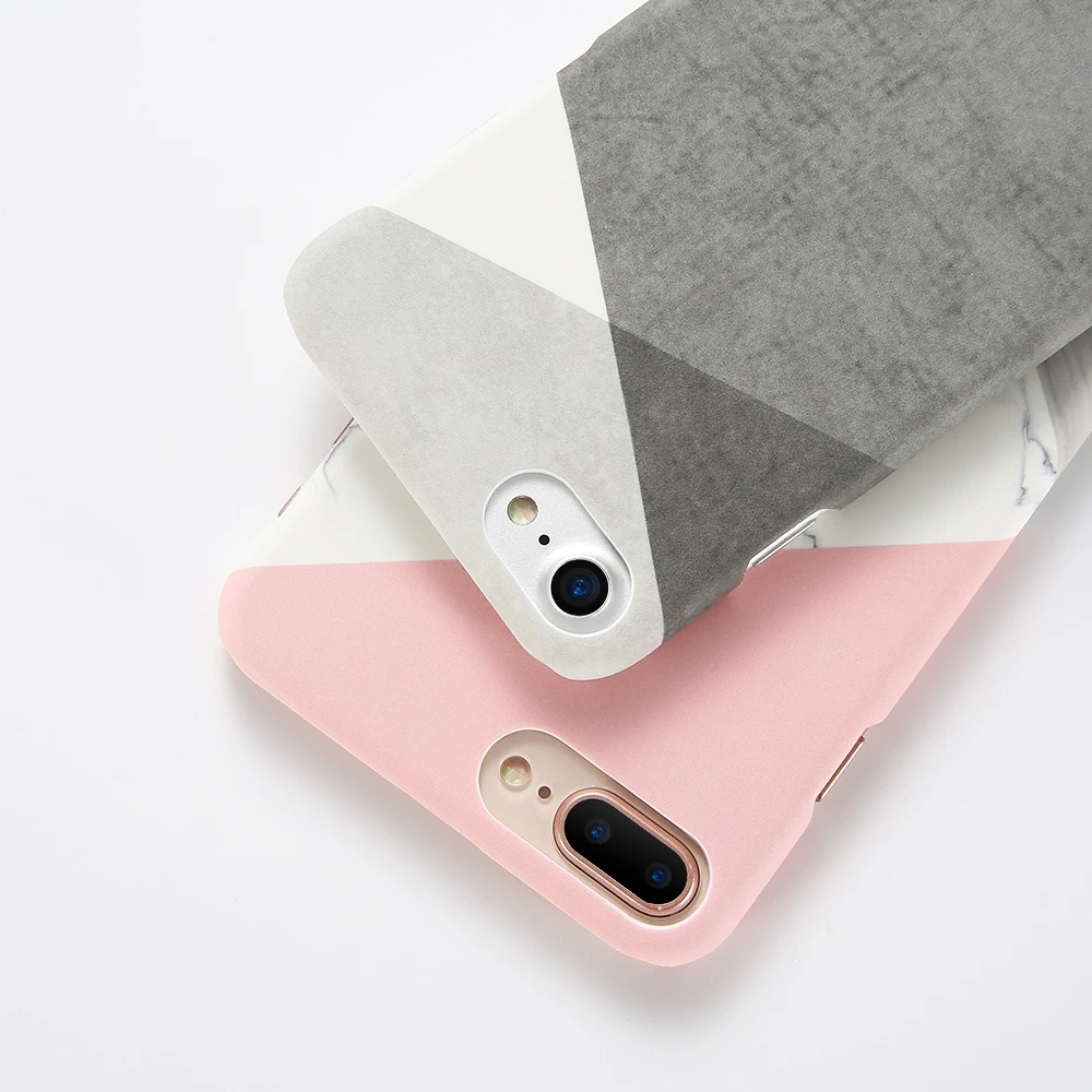 KISSCASE Marble Case For iPhone 7 XS Max X XR Simple Stitching Color 6S 6 8 Plus 5S 5 Se Capinhas Bag |