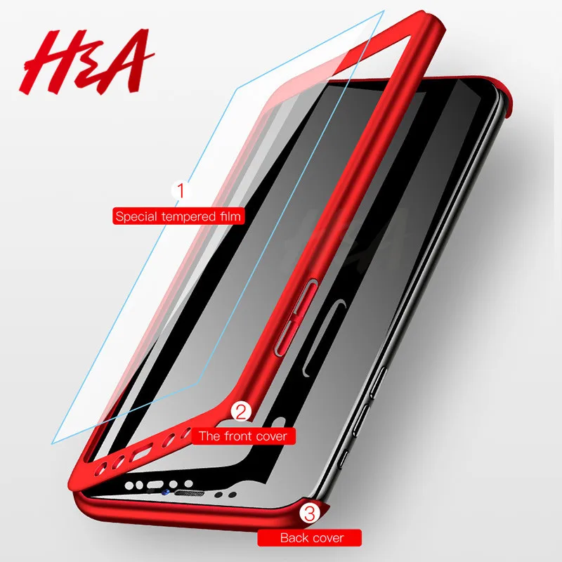 Защитный чехол H & A для Samsung Galaxy A7 A6 A8 J4 J6 J8 Plus 2018 телефона A5 2017 360 полноразмерный