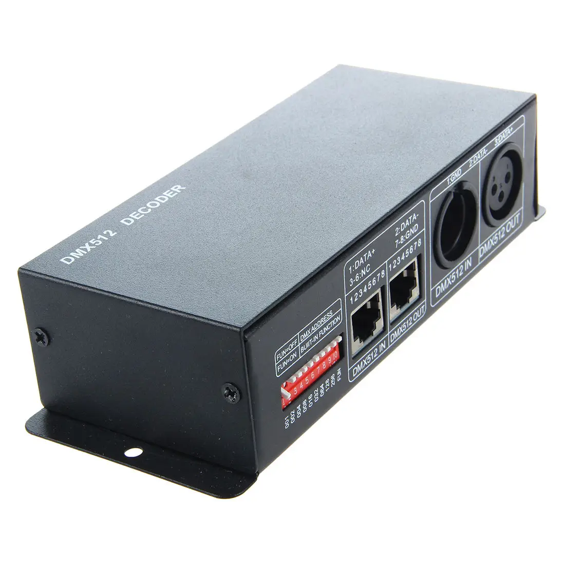 DC 12V-24V 3 канала DMX декодер светодиодный контроллер для RGB 5050 3528 Светодиодный