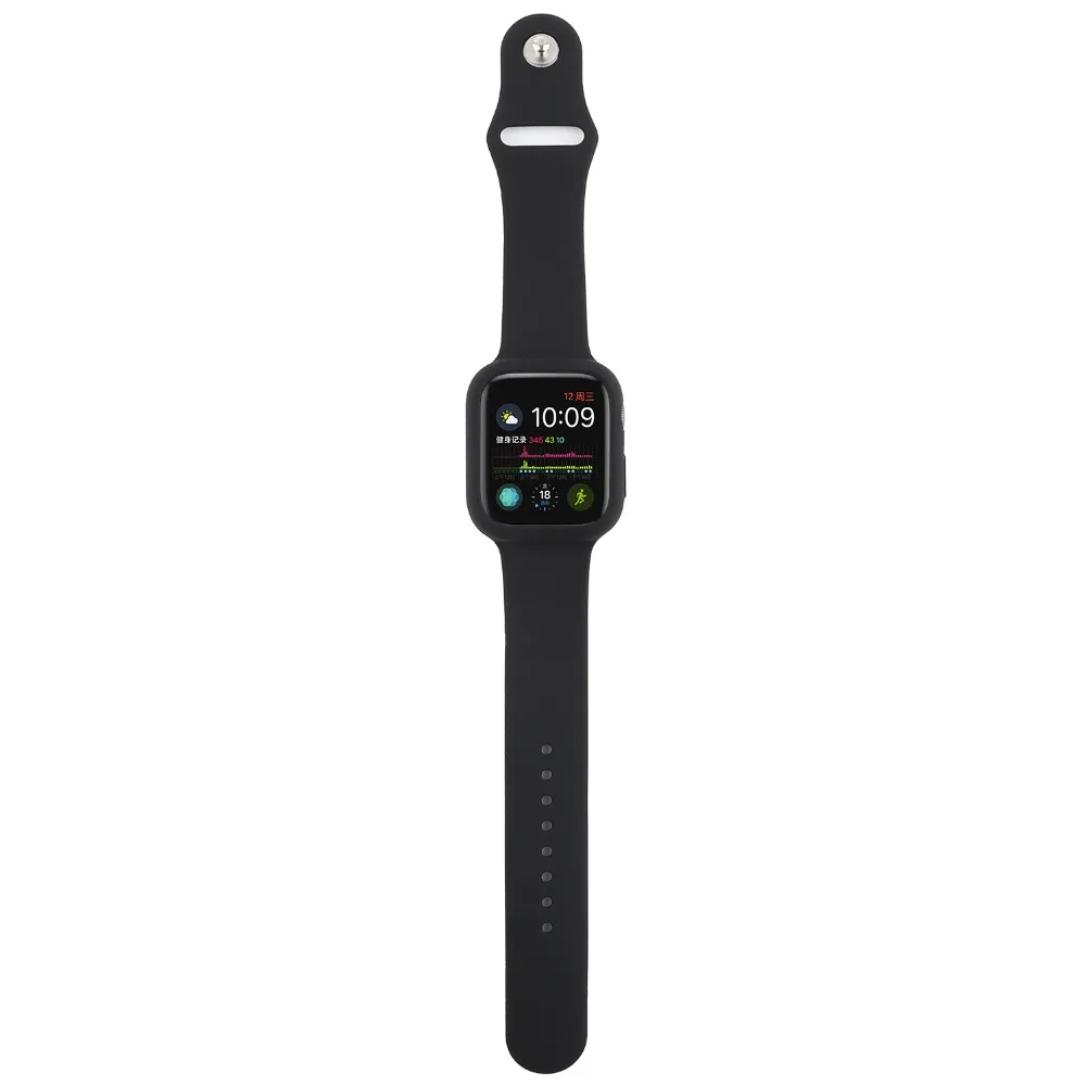 Silicone strap for apple watch bands with Case series 4 3 2 1 Sport wristband Shock-Proof IWatch 38mm 40 42mm 44mm | Наручные часы