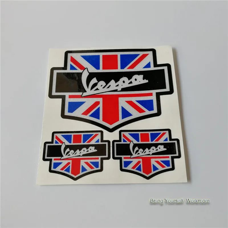 Vinyl UK Flag Sticker Motorcycle Helmet Racing Stickers Waterproof Motocross Decals Bikers Scooter for PIAGGIO VESPA | Автомобили и