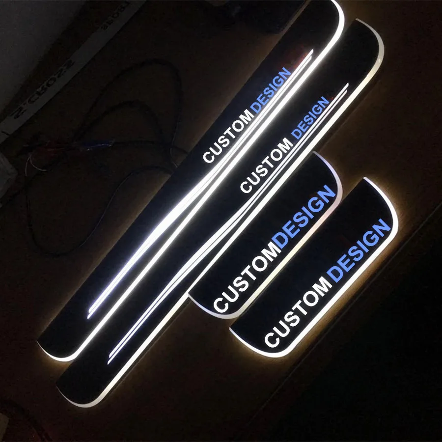 custom made birthday day special gift car styling moving acrylic LED scuff plate door sill covers for toyota innova | Автомобили и