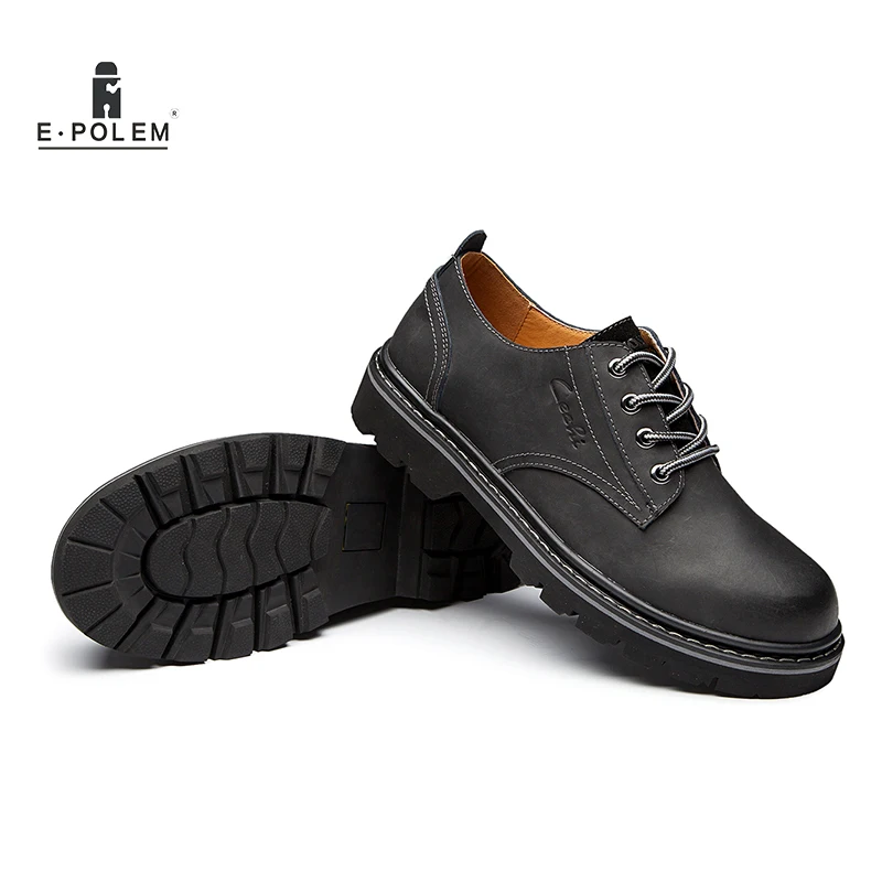 

Men Genuine Leather Shoes Oxford Low Ankle Work Shoes Casual Oxford Shoes for Men British Style Vintage Breathable Casual Shoes